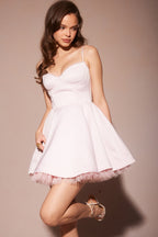 Spaghetti Strap Puff Mini Dress