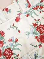 Sweet Floral Bow Lace Up Camisoles