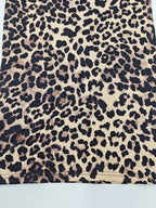 Chain Backless Camisoles Irregular High Slit Leopard Print Maxi Dresses