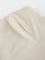Cotton Blend Temperament Tube Top Loose-fit Home Vacation Mini&Short Dresses