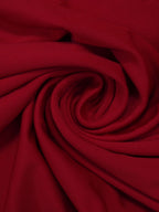 Slim-fit Pleated Solid Color Long Dress