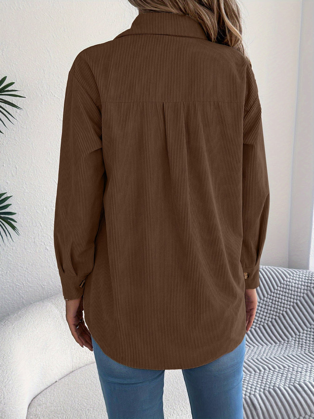 Loose-fitting Solid Color Women's Casual Shirt