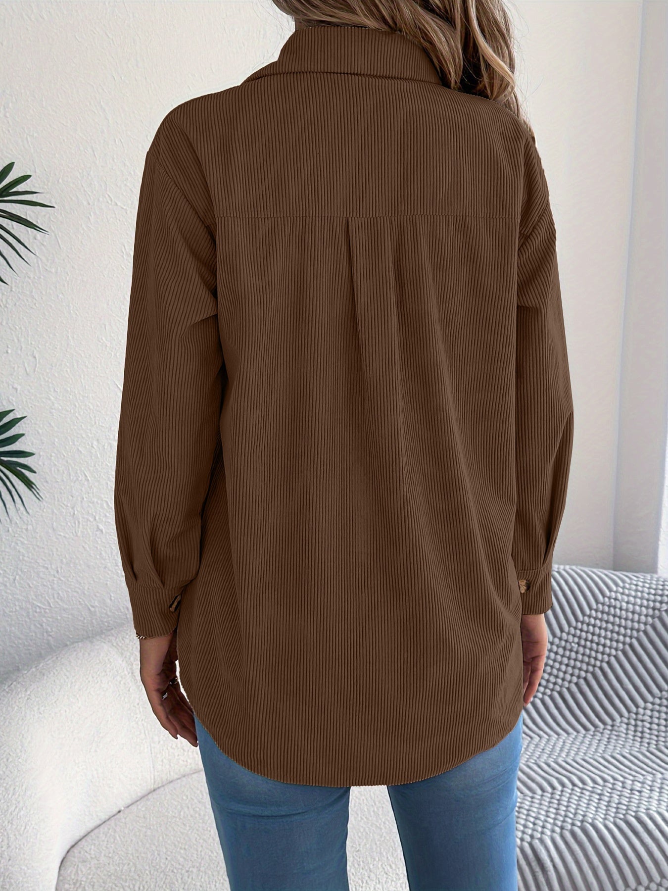 Loose-fitting Solid Color Women's Casual Shirt