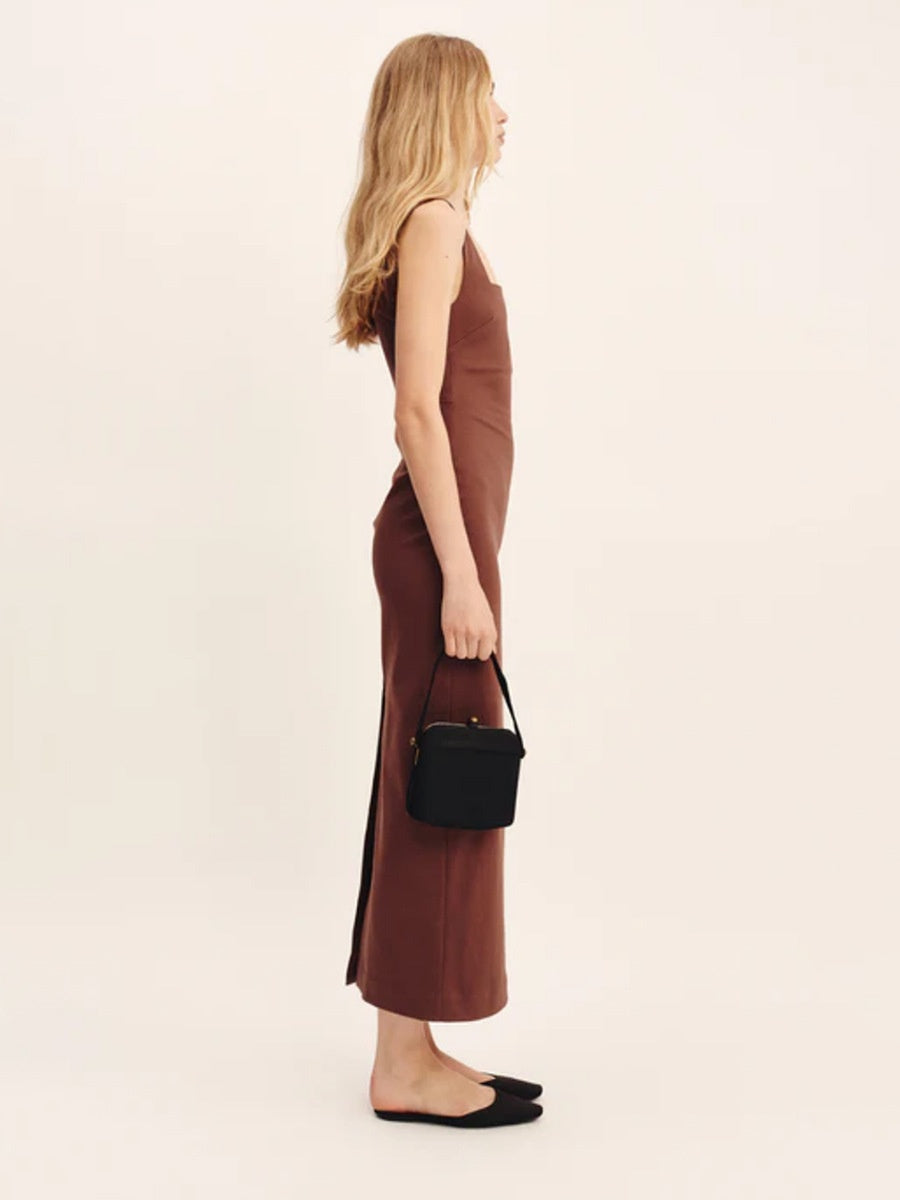 Square Collar Cotton And Linen Camisoles Leisure Temperament Maxi Dresses