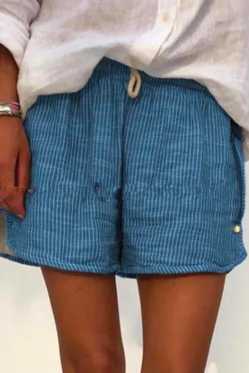 Stripes Wide Leg Shorts