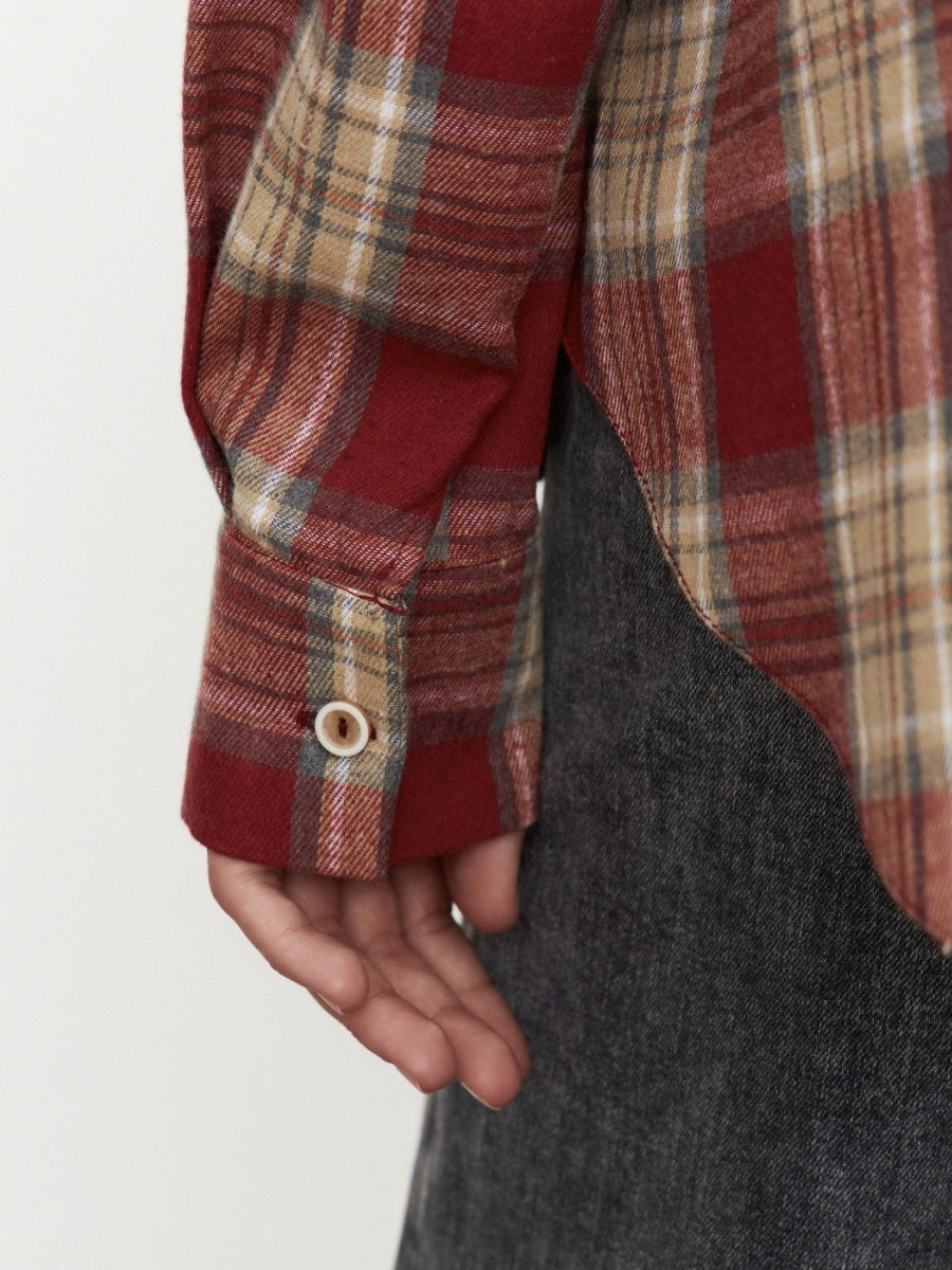 Plaid Oversize Coat Shirts