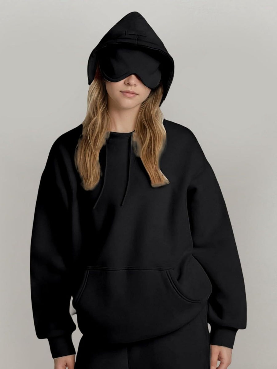 Pocket Solid Color Hoodies