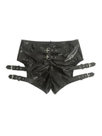 Punk Leather Hollow Shorts