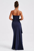 Strapless High Slit Maxi Dress