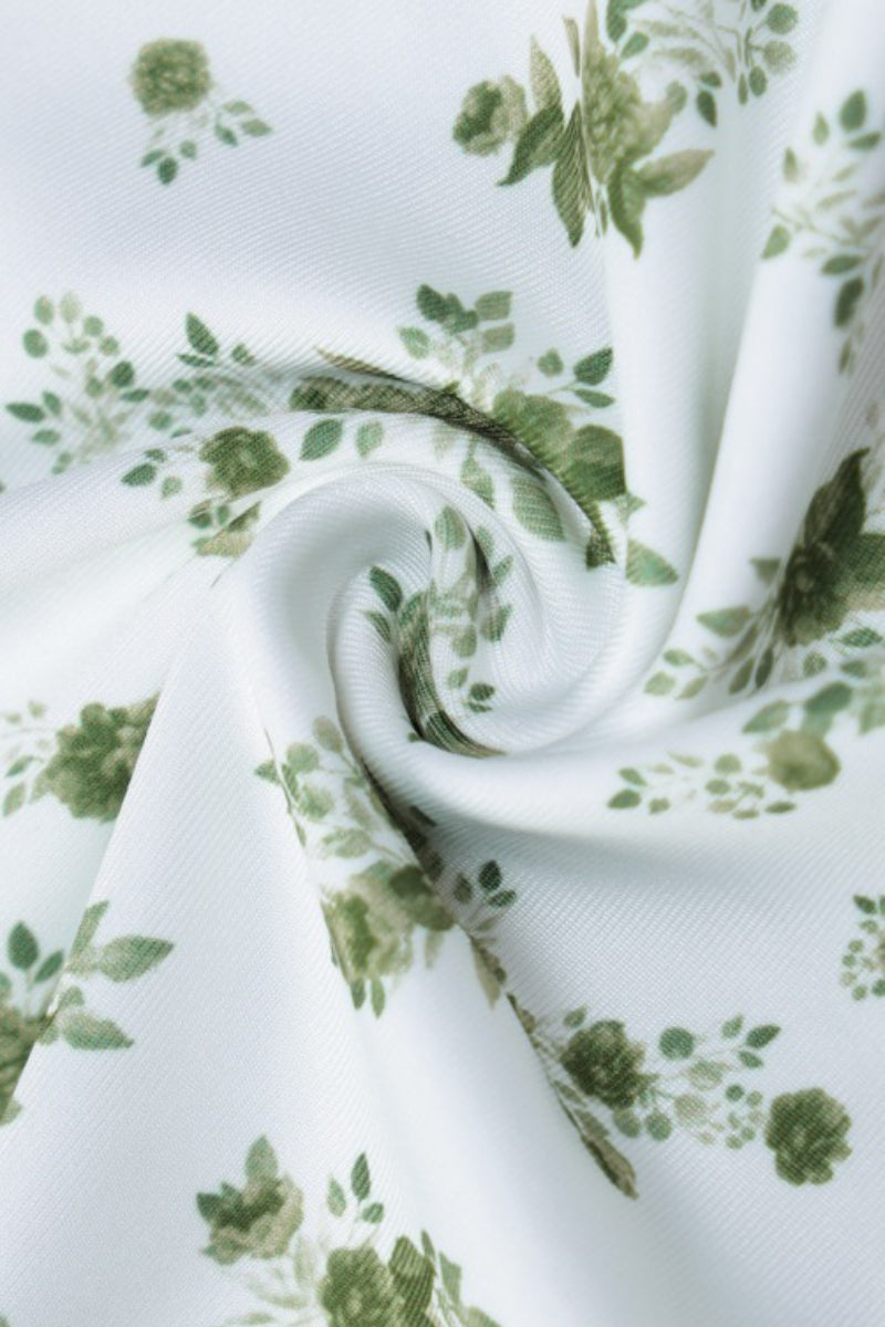 Spaghetti Strap Sweetheart Bustier Ditsy Floral Print Bodycon Mini Dress