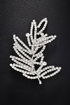 Rhinestone Leaf Ear-Cuff Earrings