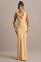 Satin Mermaid Low-Back Party Dress