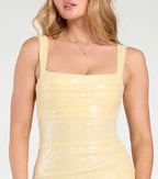 Shine Bright Sleeveless Cutout Sequin Mini Dress