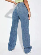 Washed Mopping Boyfriend Jeans