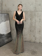 Sequin high-end evening dress