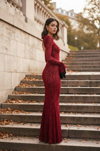 Mixed Animal Print Long Sleeve Tie Cuff Bodycon Maxi Dress