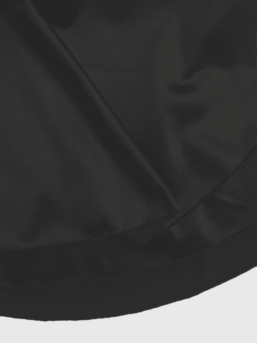 V-neck Camisoles Satin Mini&Short Dresses