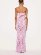 Printed Camisoles Sexy Slit Maxi Dresses