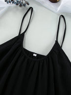 100% Cotton Temperament Camisoles Loose-fit Home Vacation Mini&Short Dresses