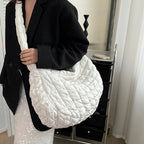 Lightweight Quilted Grid Puffer Tote Bag