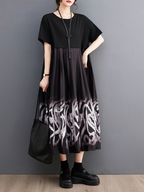 Mud Pie Beautiful Cotton Round Neck Smock Dress