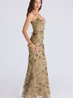 Low-cut Sleeveless Sexy Backless Tie-up Long Dress