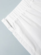 Cotton And Linen Loose-fitting Crew Neck Cropped Vest High-waisted Midi Skirt Set 2-piece Sets