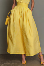 Vintage Riviera Striped Halter Dress