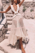 Sexy See-through Mesh Lace Resort Beach Skirt