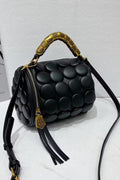 Cylindrical Classic Button Handmade Shoulder Bag