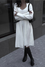 Minimalist Knit Two Piece Skirt Set