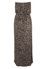 Elara Aesthetic Long Dress with Bandeau Print for Women in Spring and Summer Designer Edit