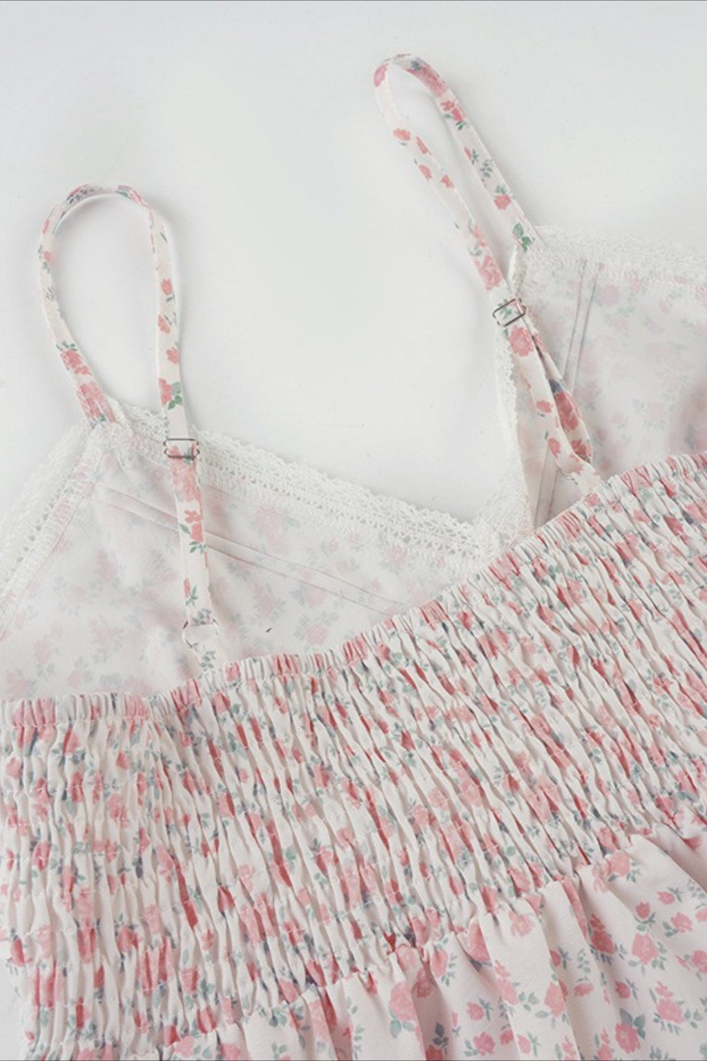 Sweet Floral V Neck  Backless Crop Top