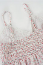 Sweet Floral V Neck  Backless Crop Top