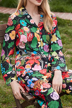 Tiger and Zebra Printed Home Long Sleeved Two-piece Set