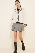 Chic Faux Shearling Lace Trim Oversized Coat