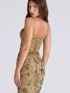 Low-cut Sleeveless Sexy Backless Tie-up Long Dress