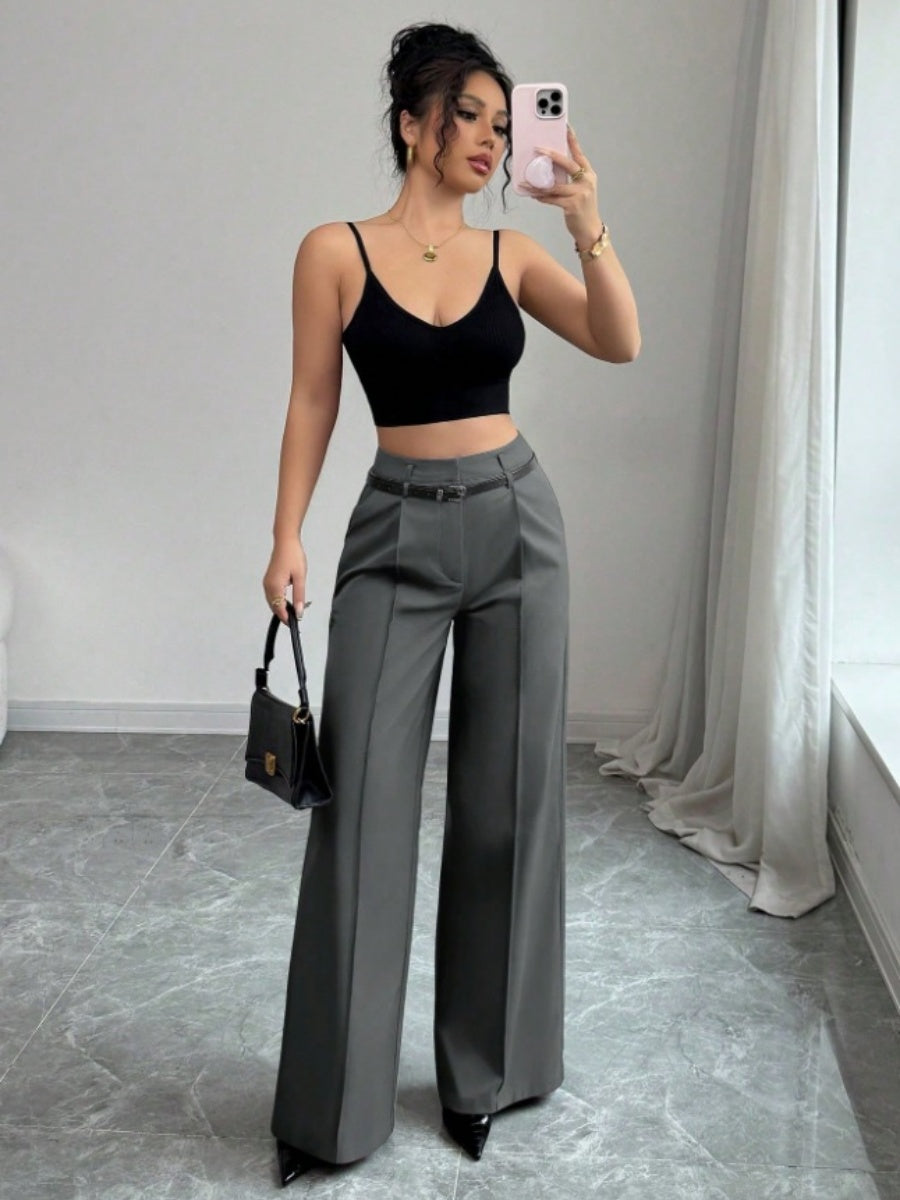 Straight-fit Suit Commuting Pocket Pants