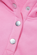 Eyelet Lace Detail Snap Down Sweatshirt