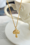 Cute Little Stereoscopic Mushroom Pendant Necklace