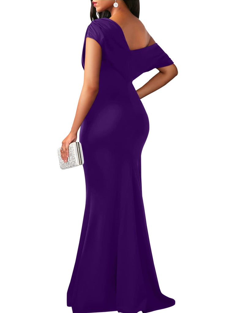 Sleeveless Off-shoulder Bodycon Long Dress