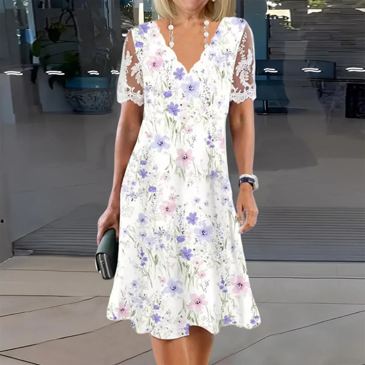 | Lace Midi Dress