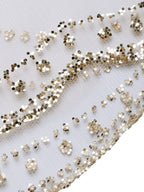 Beach Cover-up With Slits And Tie-up Shimmering Sequined Skirt