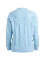 Crew Neck Cable Knit Pullover Sweater