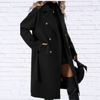 Double-Breasted Tie Waist Coat