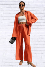 Button Up Shirt & Pants Set | Women__ Matching Outfit