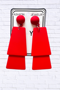 Untitled Bold Geometric Drop Earrings _ Statement Fashion Jewelry