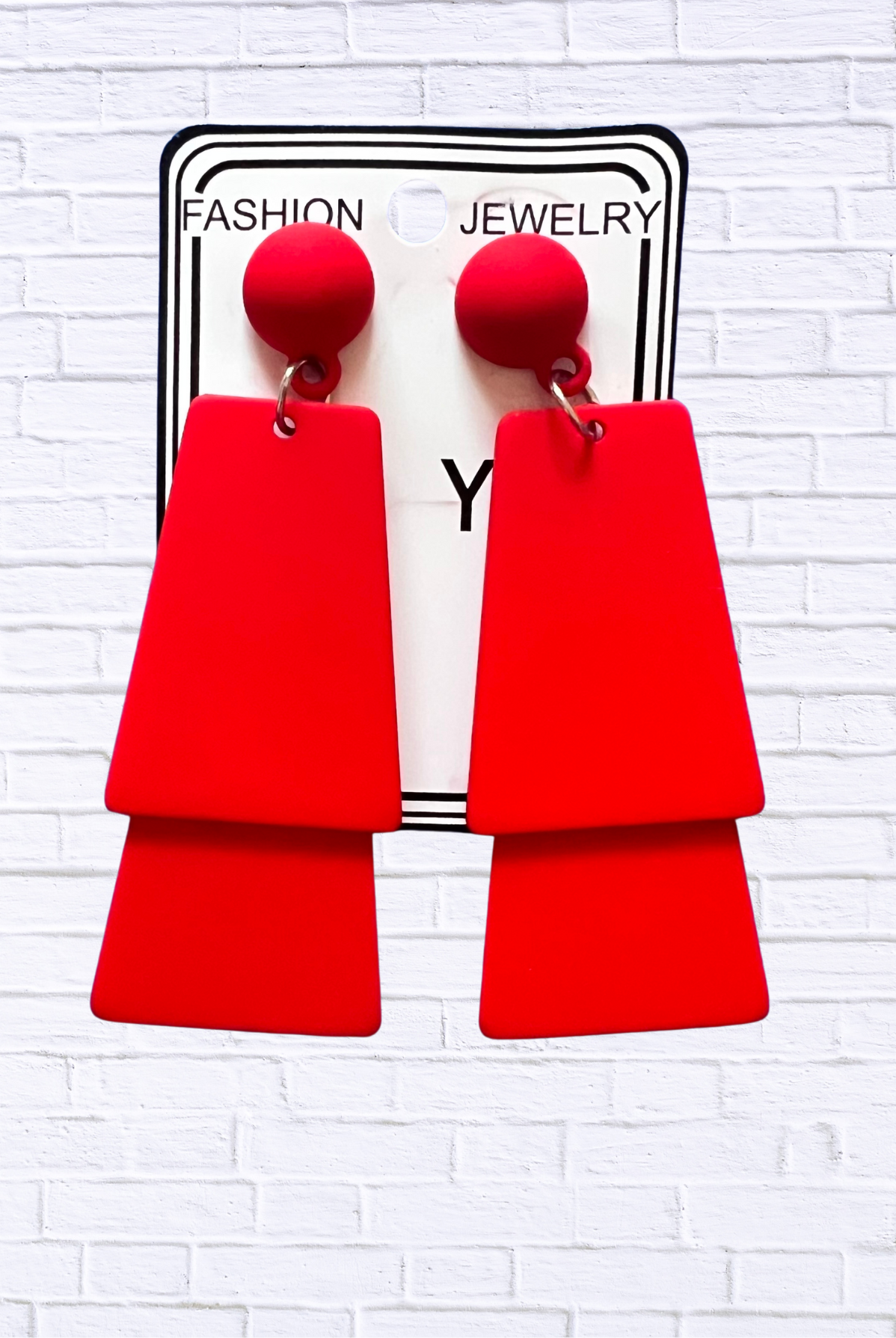Untitled Bold Geometric Drop Earrings _ Statement Fashion Jewelry