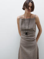 Flowy Square Neck Midi Dress