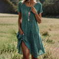 Melissa Effortless Summer Dress in Lightweight Fabric with Floral Design Evening Wear Edit